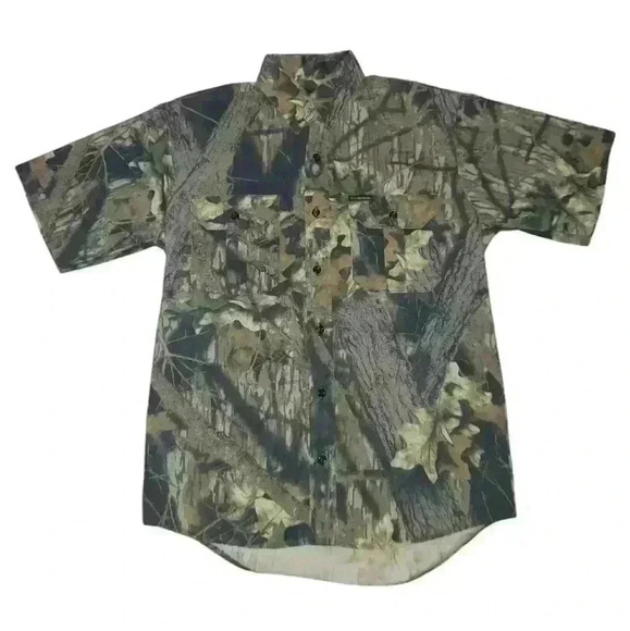 Wolf Mountain Short Sleeve Camouflage Shirt USA - Picture 1 of 5